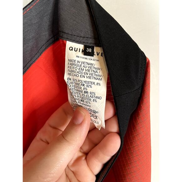 Quicksilver Men's Boardshorts Red and Black Swim Trunks "Highline" Size 38 - Picture 7 of 7